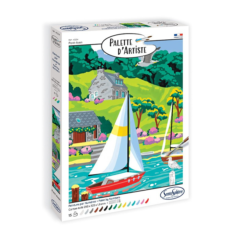 Peinture par numéros - Pont-Aven - Palette d'artiste - Sentosphère