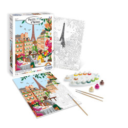 Peinture par numéros - Paris - Palette d'artiste - Sentosphère