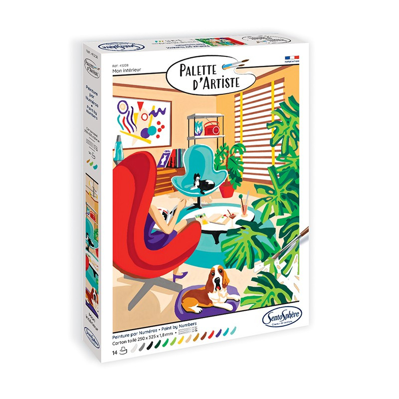 Peinture par numéros - Mon intérieur - Palette d'artiste - Sentosphère
