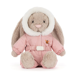Peluche Lapin Bashful en combinaison de ski 31 cm - Jellycat