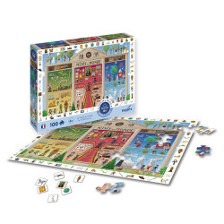 Puzzle 100 pièces "Cherche et trouve" - Le Musée du Monde - Sentosphère