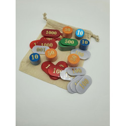 90 jetons pour belote -...