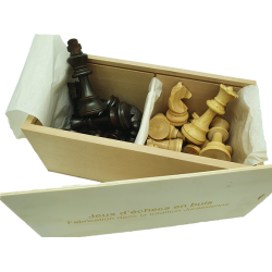 Echecs - Pièces en buis Taille Numéro 5 Plombé Feutré - Jeux Chavet