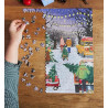 Calendrier de l'avent Puzzle 1000 pièces Christmas Trees & Snowflakes - Vissevasse