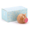 Tirelire cochon en bois naturel - nez rose - Vilac