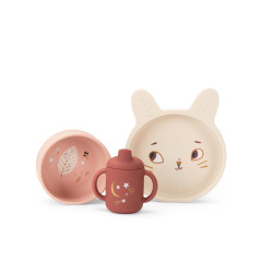 Set vaisselle silicone Après la pluie - Moulin Roty