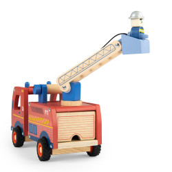 Camion de pompier en bois - Avenue du Moulin - Moulin Roty