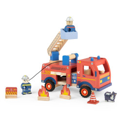 Camion de pompier en bois - Avenue du Moulin - Moulin Roty