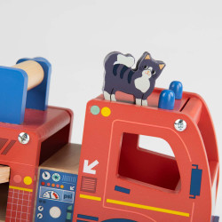 Camion de pompier en bois - Avenue du Moulin - Moulin Roty