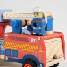 Camion de pompier en bois - Avenue du Moulin - Moulin Roty
