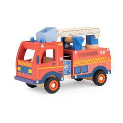 Camion de pompier en bois - Avenue du Moulin - Moulin Roty