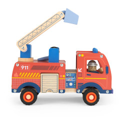 Camion de pompier en bois - Avenue du Moulin - Moulin Roty