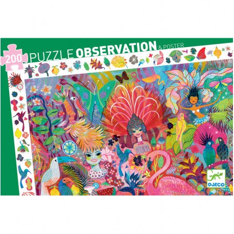 Puzzle 200 pièces  Carnaval de rio - Djeco