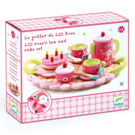Dînette en bois Le Goûter de Lili Rose - Djeco Dînette en bois Le Goûter de Lili Rose - Djeco