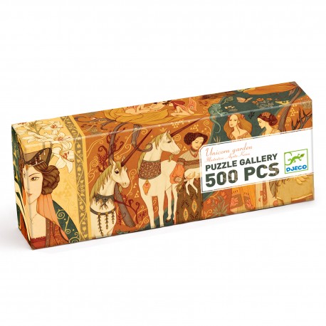 Puzzle Gallery 500 pièces Unicorn garden - Djeco Puzzle Gallery 500 pièces Unicorn garden - Djeco