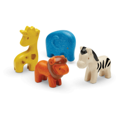 Figurine : 4 animaux de la Savane - Plan toys
