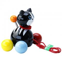 Minou le chat à tirer en bois - Vilac