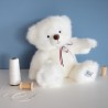 Peluche L'ours français 35 cm blanc neige - Maïlou Tradition