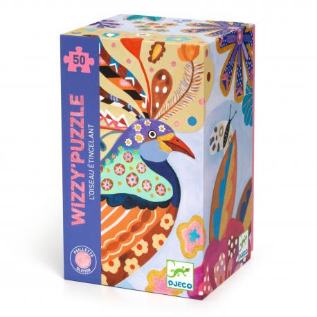 Wizzy' Puzzle L'oiseau étincelant 50 pièces - Djeco Wizzy' Puzzle L'oiseau étincelant 50 pièces - Djeco