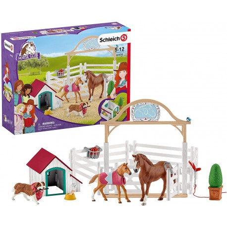 Figurines Chevaux Invités d'Hannah Avec chienne Ruby - Schleich Figurines Chevaux Invités d'Hannah Avec chienne Ruby - Schleich