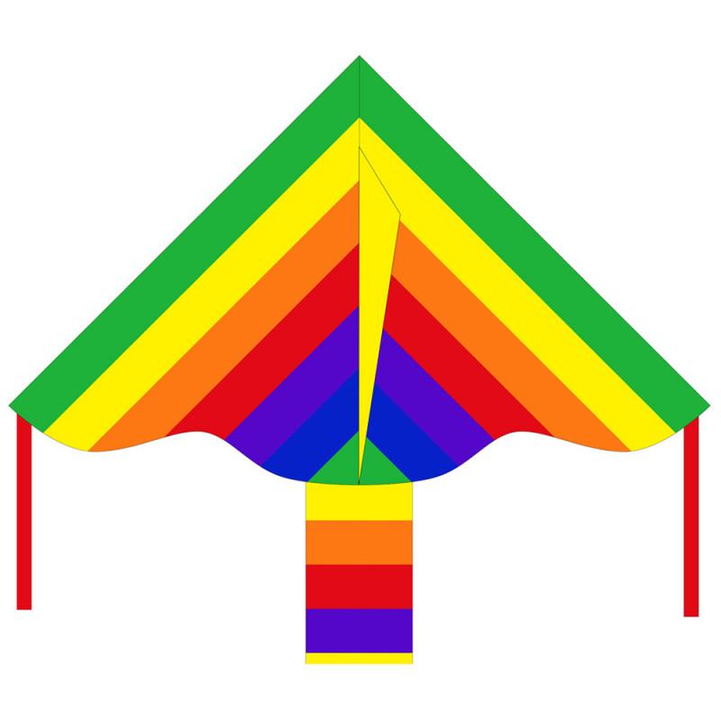 Cerf-volant Delta Rainbow 85cm - Ecoline