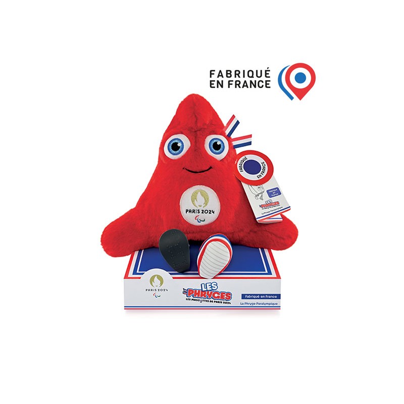 Peluche Mascotte JO paralympiques 2024 Articulée - Made in France | Poisson  d'Avril