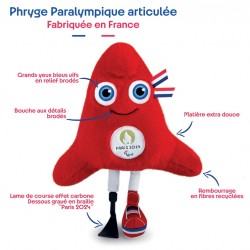 Peluche Mascotte JO paralympiques Paris 2024 Articulée - Made in France