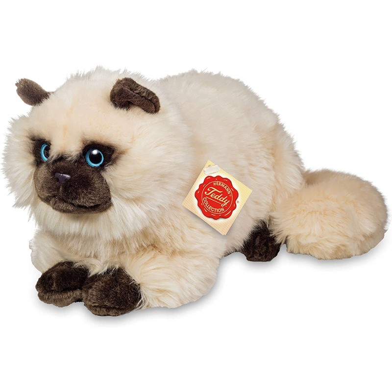 Peluche Chat Siamois Couché 36 cm - Hermann Teddy