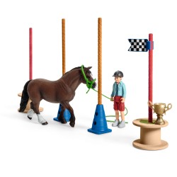 Course d'agility pour poney- Schleich